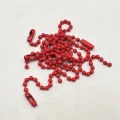 Łańcuszek kulkowy z zapięciem 2,4mm 12cm 10szt do biżuterii metek czerwony