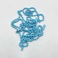 Łańcuszek kulkowy z zapięciem 2,4mm 12cm 10szt do biżuterii metek błękitny