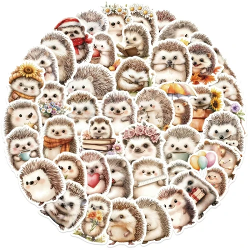 W271 Naklejki winylowe STICKER bomb WLEPY wlepki jeżyk jeże jesień 50szt