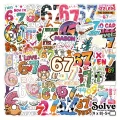 W273 Naklejki STICKER BOMB WLEPY wlepki 67 six seven sześć siedem 53szt