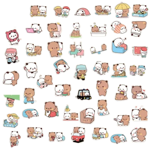 W274 Naklejki STICKER BOMB WLEPY wlepki Bubu &amp; Dudu misie 50szt