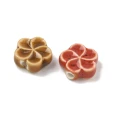 CER6 Koraliki kwiatek kwiatuszki ceramiczne porcelana 15mm 5szt mix