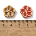 CER6 Koraliki kwiatek kwiatuszki ceramiczne porcelana 15mm 5szt mix