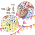 CER7 Koraliki kwiatek kwiatuszki ceramiczne porcelana 11mm 5szt mix