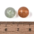GAL19 Koraliki kule kulki Galaxy mieniące gwiezdny pył brokat miks 9.5mm 20szt