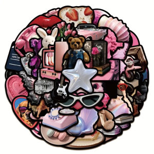 W40 Naklejki STICKER BOMB WLEPY wlepki RETRO VINTAGE KAWAII FUNNY mix 50szt