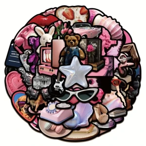 W40 Naklejki STICKER BOMB WLEPY wlepki RETRO VINTAGE KAWAII FUNNY mix 50szt