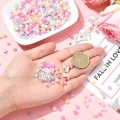 KOK326 Koraliki KWIATKI TULIPAN kwiatuszki kwiatki 6mm mix pastelowe 100szt