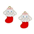 ZEM1 Zawieszki metalowe emaliowane święta świąteczne 2szt Cinnamoroll
