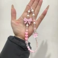 ST39 Smycz zawieszka brelok do telefonu kokardka bunny cute
