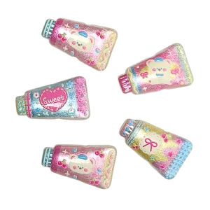 PRT2 Koraliki akryl pasta pasty perłowe drukowane wzory 3szt mix 