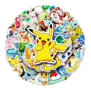 W48 Naklejki STICKER BOMB WLEPY wlepki POKEMON POKEMONY PIKACHU miks 50szt
