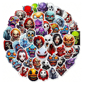 W53 Naklejki STICKER BOMB WLEPY wlepki DUCH CZASZKA HORROR STRASZNE 50szt