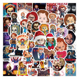 W61 Naklejki STICKER BOMB WLEPY wlepki HORROR LALECZKA CHUCKY STRACH 60szt
