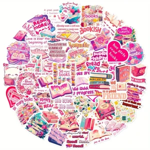 W66 Naklejki STICKER BOMB WLEPY wlepki BOOKS KSIĄŻKI KSIĄŻKARA KAWAII 50szt