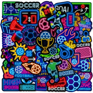 W74 Naklejki STICKER BOMB WLEPY wlepki NEON PIŁKA NOŻNA FUTBOL SOCCER 50szt