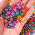Koraliki kulki oponki akryl 9mm warkoczyki bransoletki pony bead