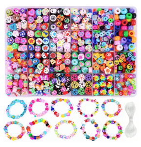 KLZ6 Zestaw FANCY MIX koraliki boho fimo katsuki do bransoletek surfer