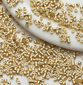 FDB89 koraliki seeds rurka walec szklane galwanizowane japońskie 1,6mm 1000