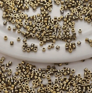 FDB85 koraliki seeds rurka walec szklane galwanizowane japońskie 1,6mm 1000