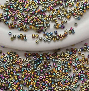 FDB84 koraliki seeds rurka walec szklane galwanizowane japońskie 1,6mm 1000