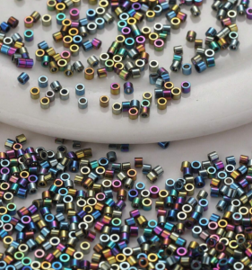 FDB82 koraliki seeds rurka walec szklane galwanizowane japońskie 1,6mm 1000