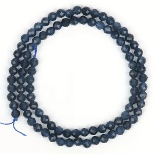 KN33 Kamień SZAFIR ciemny koraliki fasetowane 4mm 10szt piękny naturalny