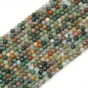 KN36 Kamień AGAT INDIAN INDIAŃSKI koraliki fasetowane 4mm 10szt naturalny
