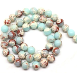 KN17 Kamień CHALCEDON barwiony koraliki kulka kula kule naturalny 6mm 5szt