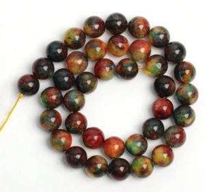 KN19 Kamień AGAT ognisty barwiony koraliki kulka kula naturalny 6mm 5szt