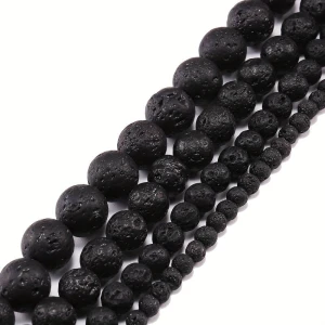 KN48 Kamień LAWA WULKANICZNA SKAŁA koraliki kulka kula naturalny 4mm 10szt