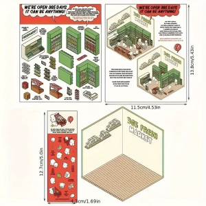 S3D4 Naklejki 3D DIY ANTYSTRESOWE Relaks MINI ŚWIAT SKLEP MARKET chomika