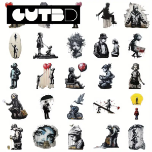 W108 Naklejki STICKER BOMB WLEPY wlepki GRAFFITI styl Banksy 50szt