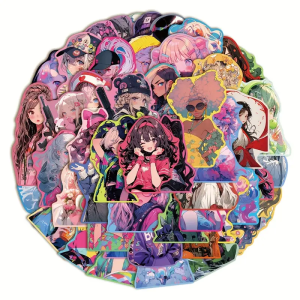 W109 Naklejki laminowane WLEPY wlepki MANGA ANIME KAWAII 50szt