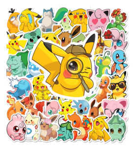 W125 Naklejki STICKER BOMB WLEPY wlepki POKEMON PIKACHU pokemony 50szt