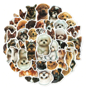 W126 Naklejki STICKER BOMB WLEPY wlepki PIES PIESKI SZCZENIAK 50szt