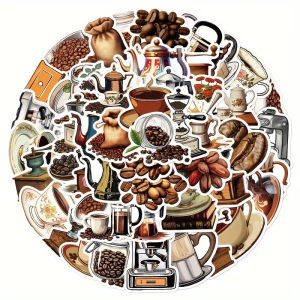 W128 Naklejki STICKER BOMB WLEPY wlepki KAWA COFFEE KAWOSZ 50szt