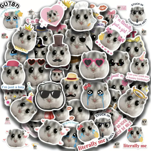 W134 Naklejki STICKER BOMB WLEPY wlepki SMUTNY CHOMIK MEMY 50szt