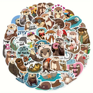 W135 Naklejki STICKER BOMB WLEPY wlepki WYDRA WYDRY ZWIERZAKI 50szt