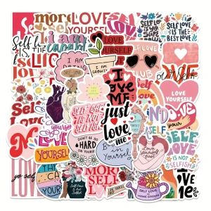W138 Naklejki STICKER BOMB WLEPY wlepki SELF CARE LOVE MIŁOŚĆ  50szt