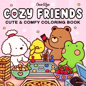 KCW5 Książka kolorowanka COZY FRIENDS Coco Wyo oryginalna z Tiktoka