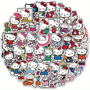 W143 Naklejki winylowe STICKER BOMB WLEPY wlepki HELLO KITTY 50szt
