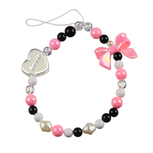 ST1 Smycz zawieszka brelok do telefonu koraliki KOKARDA KAWAII COQUETTE 