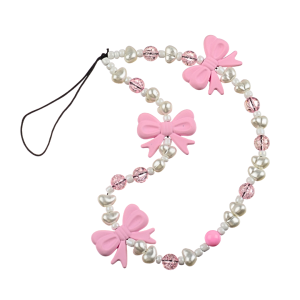 ST2 Smycz zawieszka brelok do telefonu koraliki KOKARDA KAWAII COQUETTE 