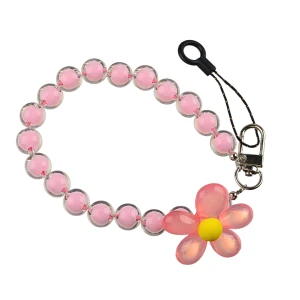 ST7 Smycz zawieszka brelok do telefonu koraliki KWIATEK KAWAII COQUETTE 