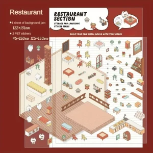 S3D24 Naklejki 3D DIY ANTYSTRESOWE Relaks RESTAURANT SECTION  ZWIERZĄTKA