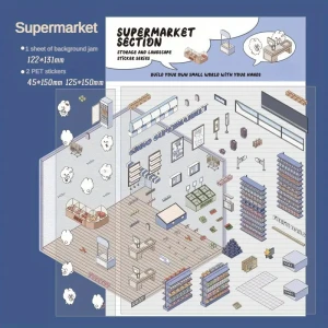 S3D27 Naklejki 3D DIY ANTYSTRESOWE Relaks SUPERMARKET SECTION  ZWIERZĄTKA