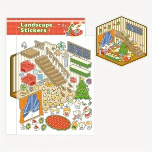 S3D30 Naklejki 3D DIY ANTYSTRESOWE Relaks KOTKI cat Christmas ŚWIĘTA