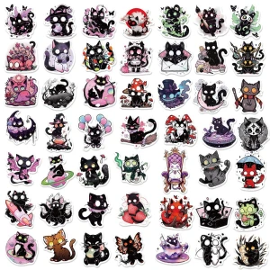 NWL24 Naklejki STICKER BOMB WLEPY wlepki KOT KOTEK  MAGIA HORROR 50szt
