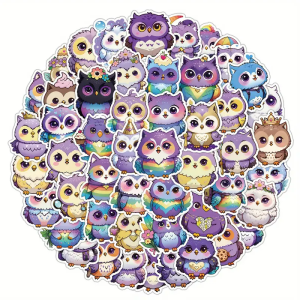 NWL06 Naklejki STICKER BOMB WLEPY wlepki RAINBOW SOWA SÓWKA SOWY 50szt